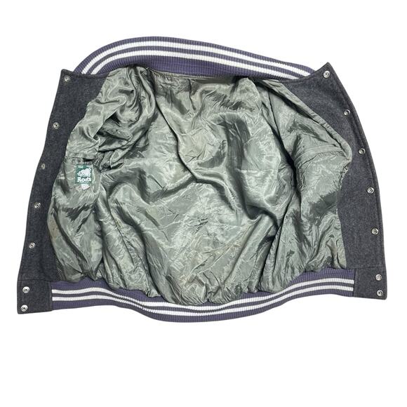 ROOTS 1986 Vintage Wool/Leather Varsity Letterman Jacket Canada Size XL 80s Vtg - Picture 12 of 14